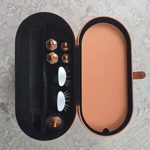 Dyson Airwrap Accessories And Case, No Dryer. Orange, Copper, Silver Color